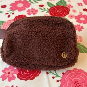 Lululemon Brown Fuzzy Belt Bag